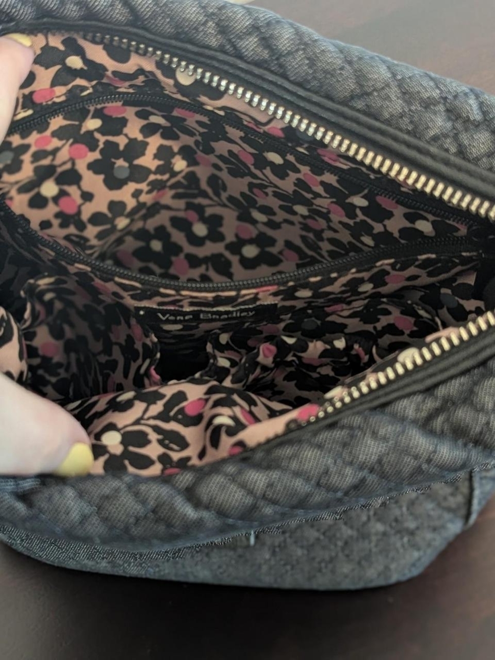 Vera Bradley Dark Denim Quilted Crossbody Bag - Picture 7 of 8